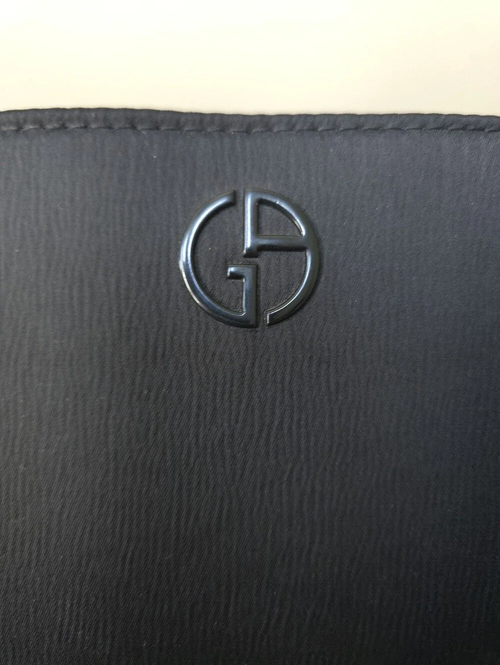 Giorgio Armani Beauty Black Toiletry Cosmetic Case Wristlet Pouch